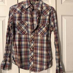 Salt Valley Western Snap Button Down Shirt Small Plaid Urban Outfitters Cowboy